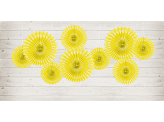 Decorative Rosettes, Yellow, 20-30cm (1 pkt / 3 pc.)