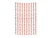 Party curtain - Flowers, rose gold, 100x210cm