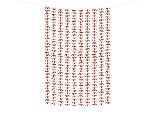 Party curtain - Flowers, rose gold, 100x210cm