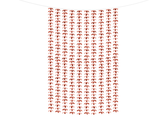 Party curtain - Flowers, rose gold, 100x210cm