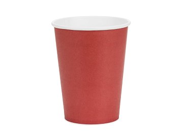 Paper Cups, dark red, 250ml (1 pkt / 6 pc.)