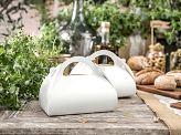 Decorative cake boxes, white, 16x8.5x9.5cm. (1 pkt / 10 pc.)