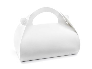 Decorative cake boxes, white, 16x8.5x9.5cm. (1 pkt / 10 pc.)