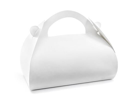 Decorative cake boxes, white, 16x8.5x9.5cm. (1 pkt / 10 pc.)