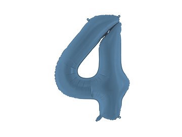 Foil Balloon Number ''4'', 86cm, navy blue