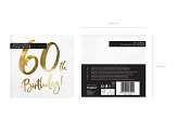 Napkins 60th Birthday, white, 33x33cm (1 pkt / 20 pc.)