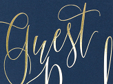 Guest Book, 20x24.5cm, navy blue, 22 pages