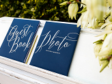 Guest Book, 20x24.5cm, navy blue, 22 pages