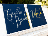 Guest Book, 20x24.5cm, navy blue, 22 pages