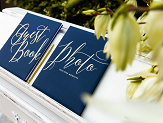 Guest Book, 20x24.5cm, navy blue, 22 pages