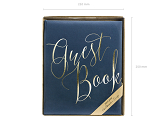 Guest Book, 20x24.5cm, navy blue, 22 pages