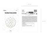 Bubble balloon Stars, 60 cm, transparent