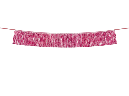 Fringe garland, pink