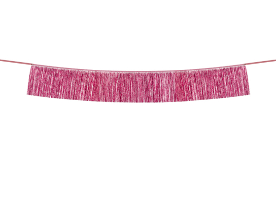 Fringe garland, pink
