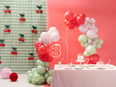 Foil Balloons Cherries for Garlands, 28x31 cm, mix (1 pkt / 3 pc.)
