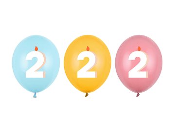 Balloons 30 cm, 2, mix (1 pkt / 50 pc.)
