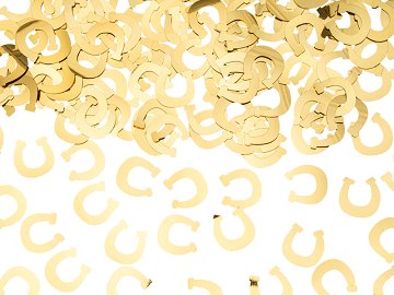 Confetti Horseshoes, gold, approx 15g