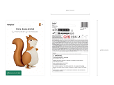 Foil balloon Squirrel, 51x59 cm, mix