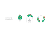 Balloon bouquet - Christmas tree, mix, 65x161 cm