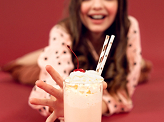 Paper Straws, light rose gold, 19.5cm (1 pkt / 10 pc.)