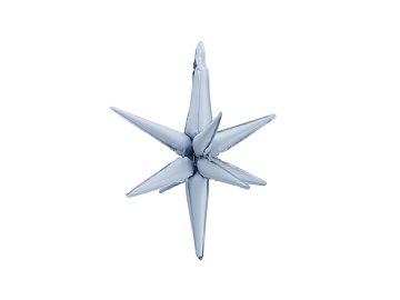 3D foil balloon Star, 50cm, misty blue