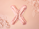 Foil Balloon Letter ''X'', 35cm, rose gold