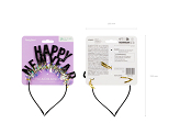 Headband Happy New Year, 15,5 x 20,5 cm, black