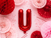 Foil Balloon Letter ''U'', 35cm, red