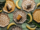 Plates Safari spots, 23 cm, mix (1 pkt / 6 pc.)