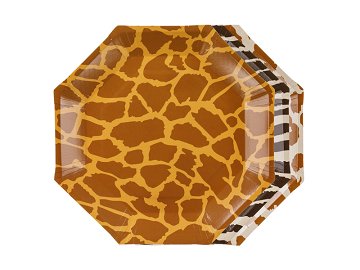 Plates Safari spots, 23 cm, mix (1 pkt / 6 pc.)