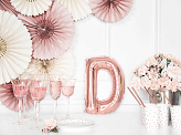 Foil Balloon Letter ''D'', 35cm, rose gold