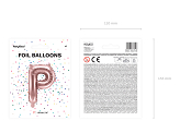 Foil Balloon Letter ''P'', 35cm, rose gold