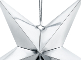 Paper star, 45cm, silver