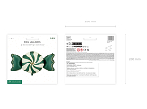 Foil balloon Candy, 113x54 cm, beige and green