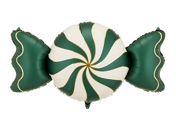 Foil balloon Candy, 113x54 cm, beige and green