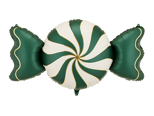 Foil balloon Candy, 113x54 cm, beige and green