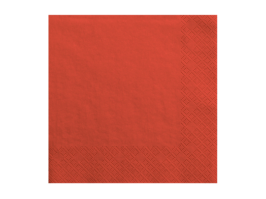 Napkins, 3 layers, red, 33x33cm (1 pkt / 20 pc.)