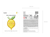Foil balloon Lemon,50x75 cm, mix