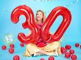 Foil Balloon Number ''2'', 86cm, red