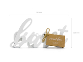 Wooden inscription Sweet bar, white, 37x10cm