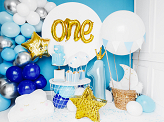 Foil Balloon Number ''1'', 37x100 cm, sky-blue
