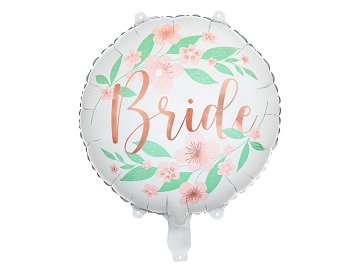 Foil balloon Flower Bride 45cm, white