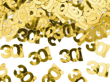 Metallic confetti, number 30, 15g