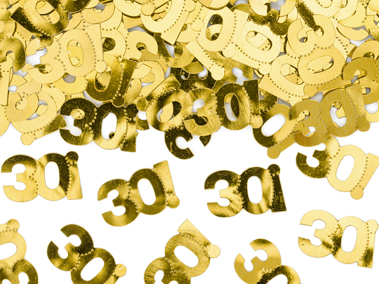 Metallic confetti, number 30, 15g