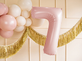 Foil Balloon Number ''7'', 72cm, light pink