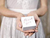 Boxes Thank you, white, 6x3.5x5.5cm (1 pkt / 10 pc.)