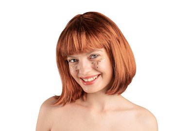 Cleopatra wig, ginger
