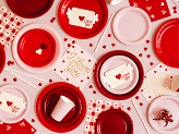 Paper Plates, red, 23 cm (1 pkt / 6 pc.)