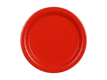 Paper Plates, red, 23 cm (1 pkt / 6 pc.)