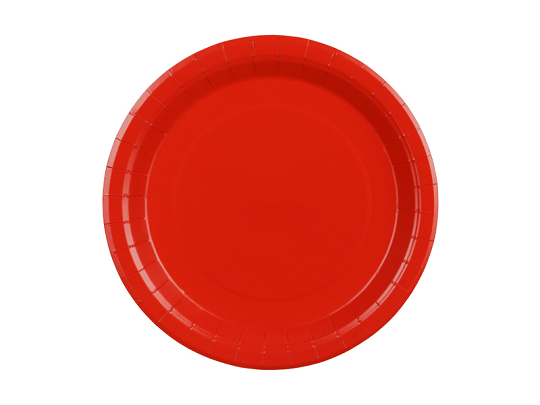 Paper Plates, red, 23 cm (1 pkt / 6 pc.)